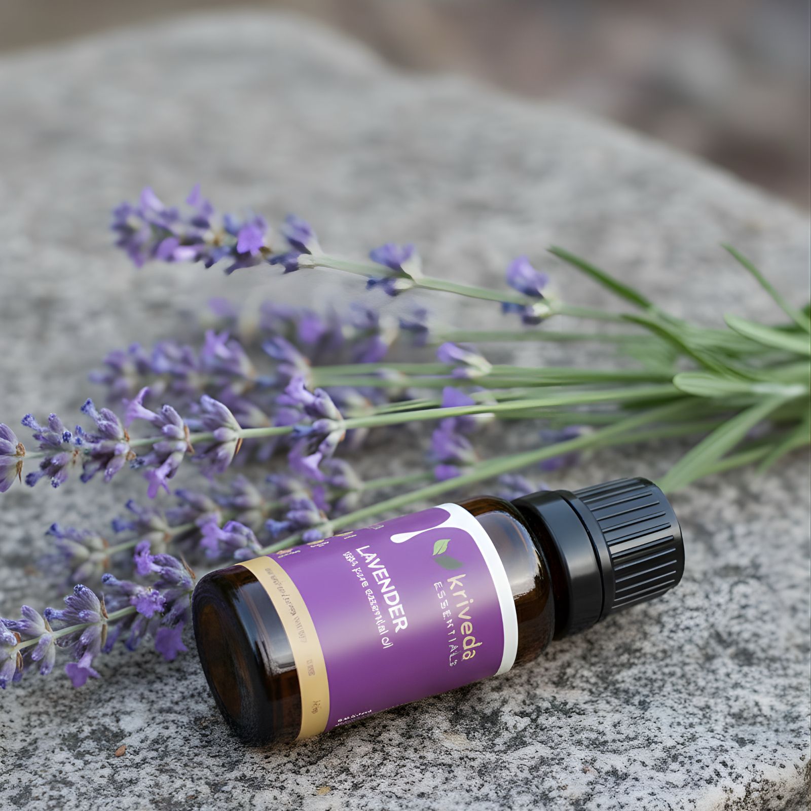 Kriveda Lavender Essential Oil 15 ml | 100% Pure & Natural | Steam Distilled | Chemical Free Lavender Oil for Aromatherapy, Skin & Relaxation