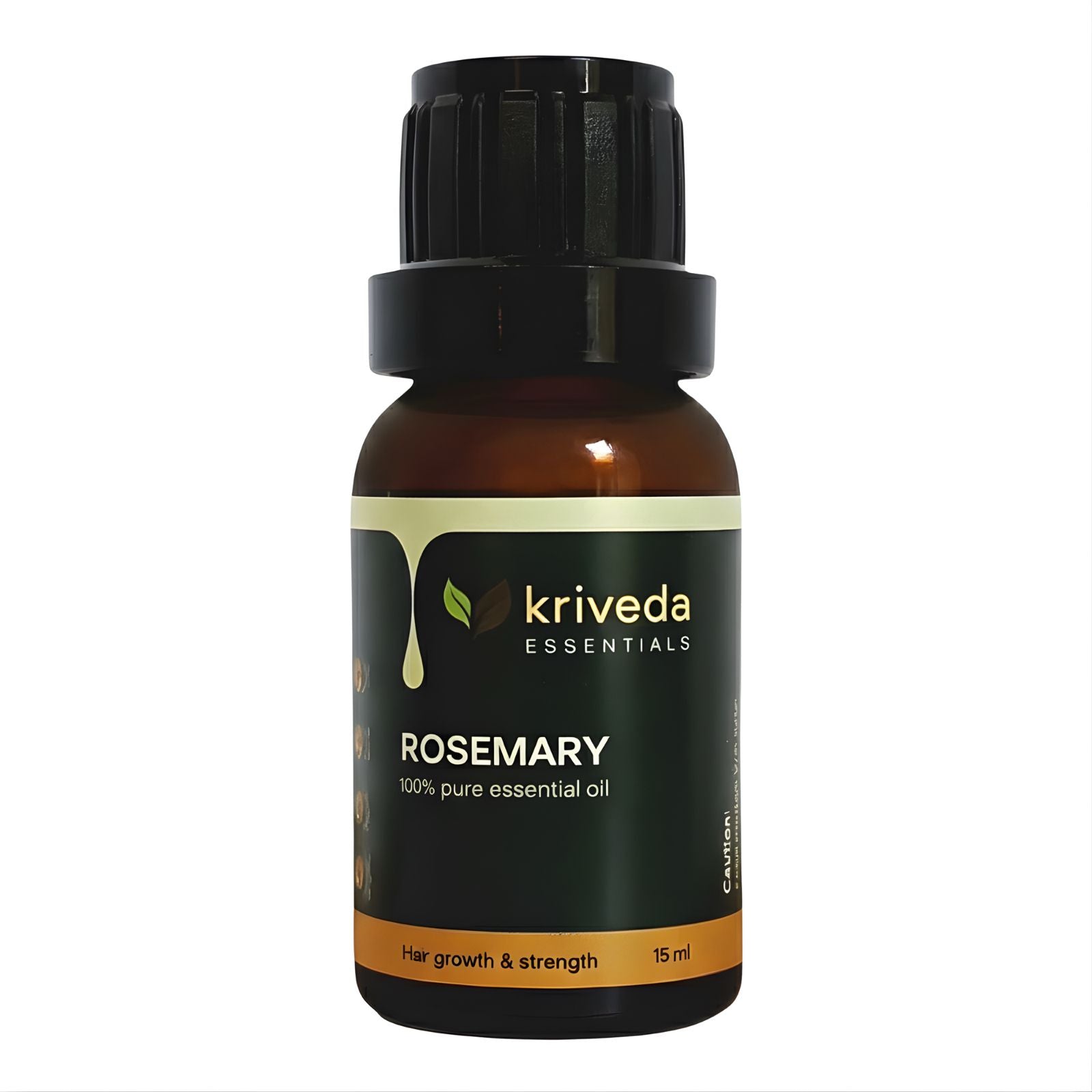 Kriveda Rosemary Essential Oil 15 ml | 100% Pure & Natural | Steam Distilled | Chemical Free Rosemary Oil for Aromatherapy, Hair & Scalp Care